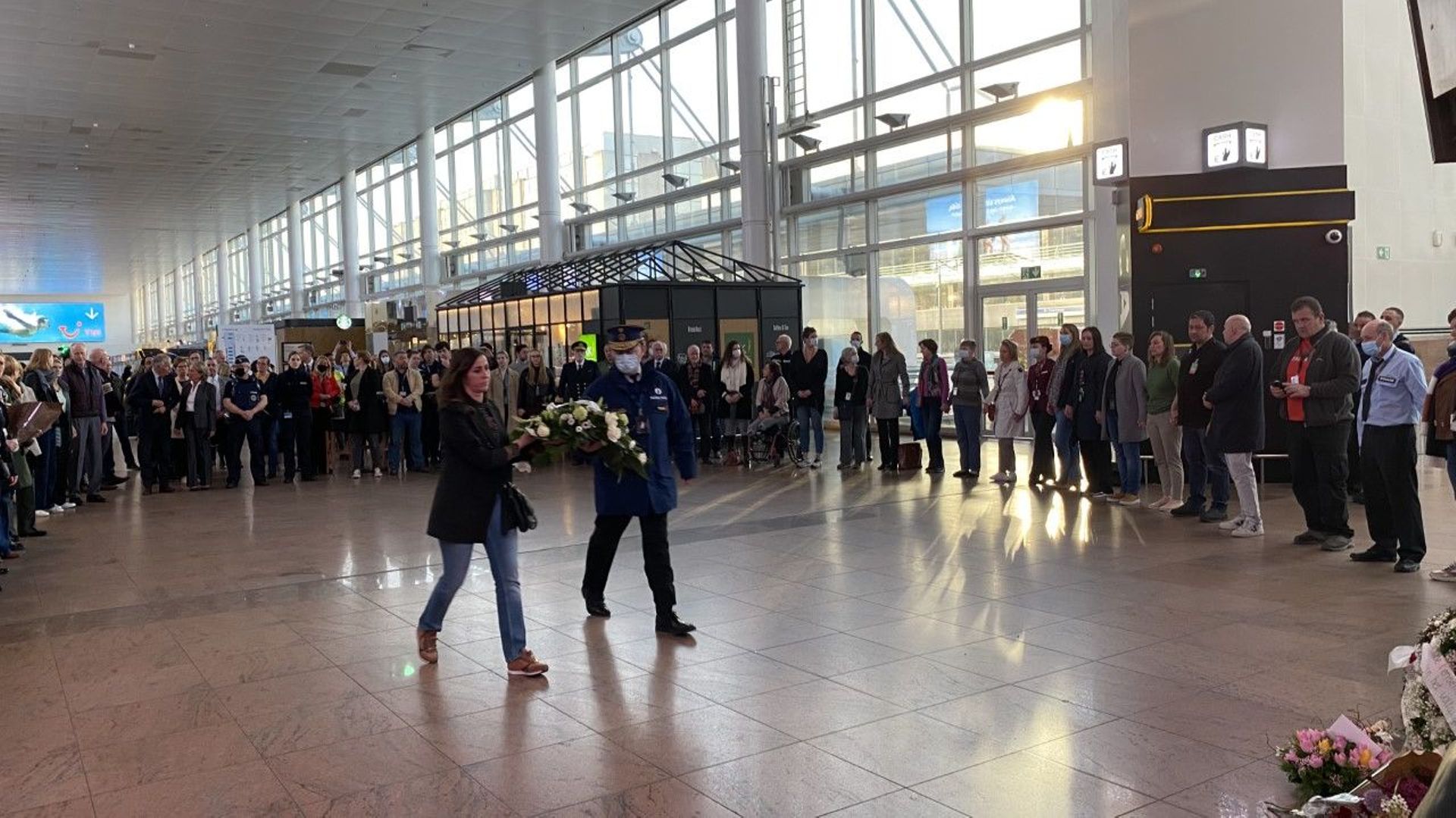 Les commémorations à l’aéroport de Zaventem.