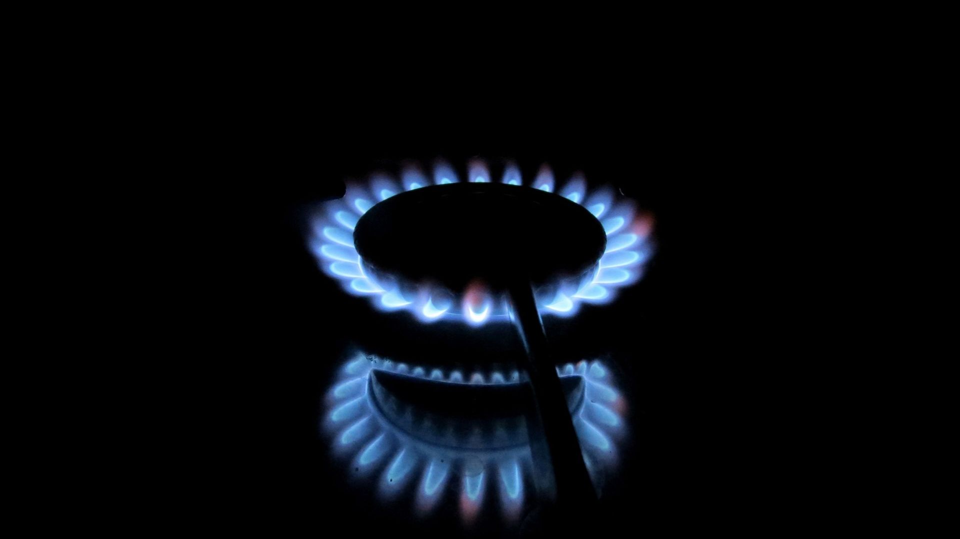 Gas flame in a kitchen