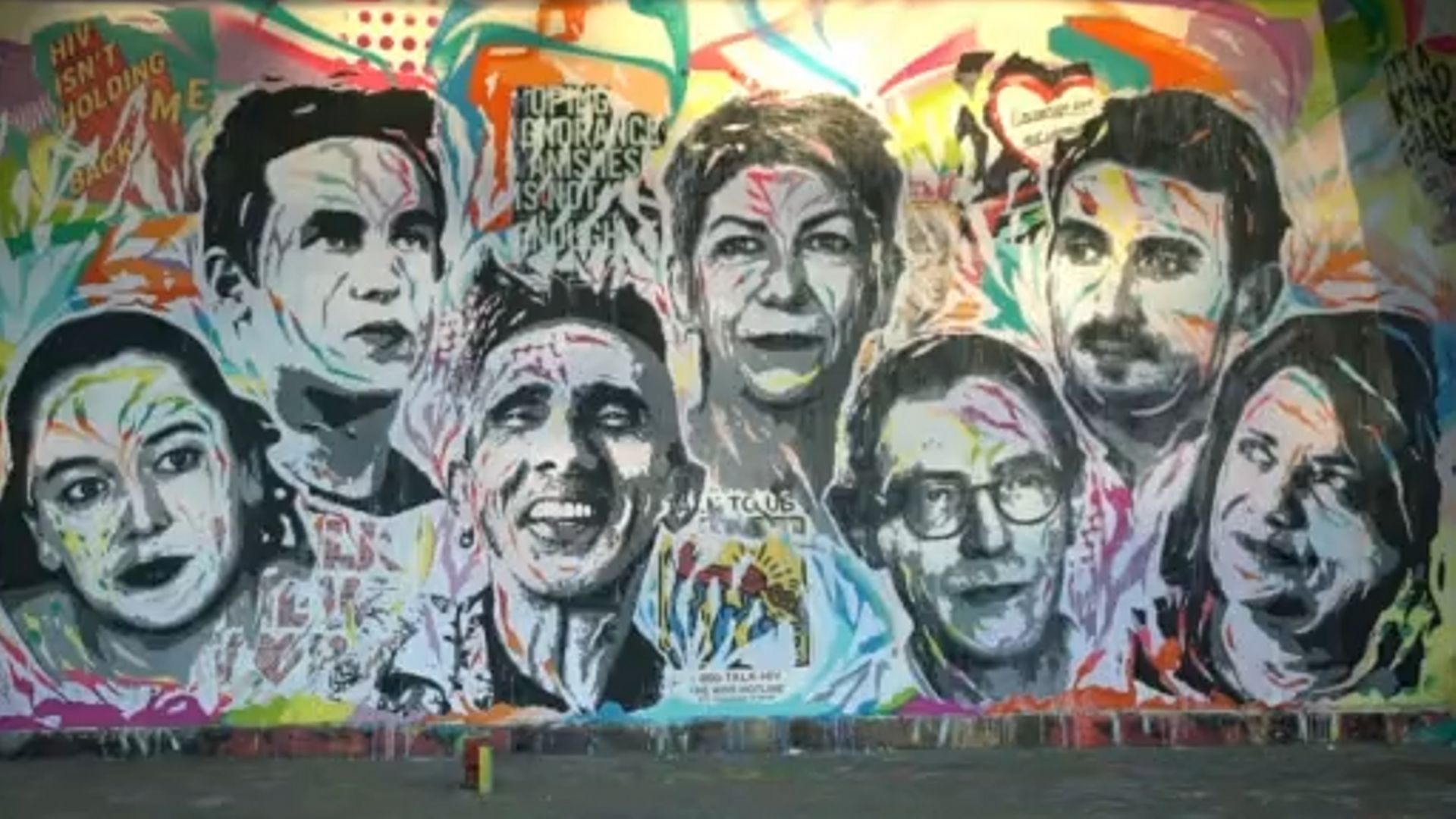Portraits des protagonistes en version street art