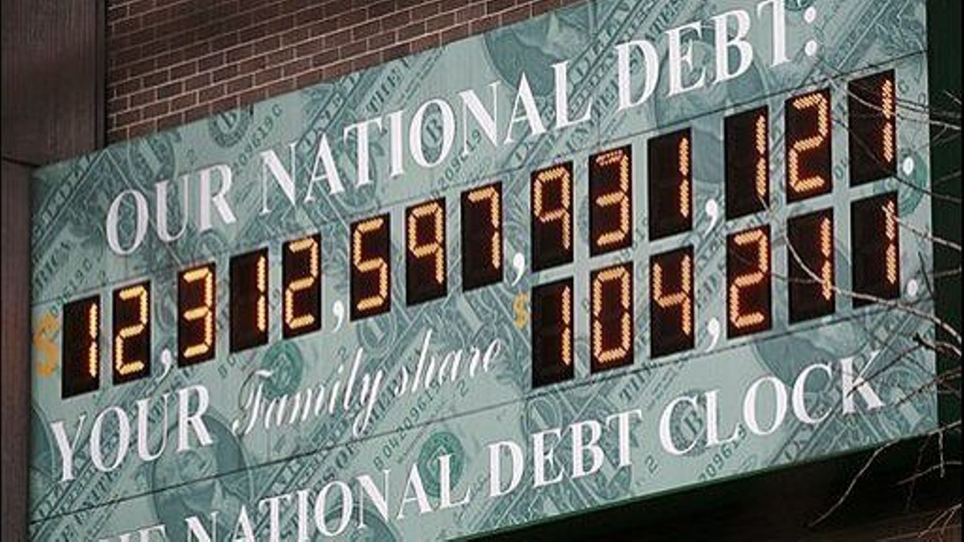 Le compteur de la dette publique américaine qui ne cesse d'augmenter