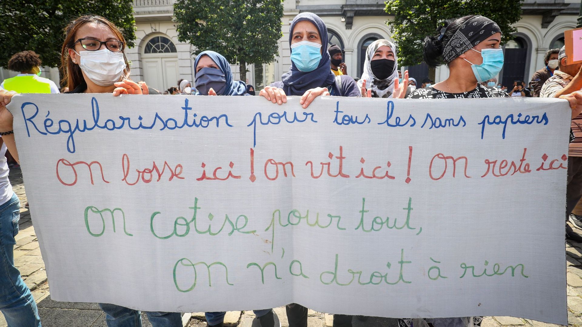 Le 20 juin dernier, une manifestation pour la régularisation des sans-papiers avait déjà eu lieu à Bruxelles. 