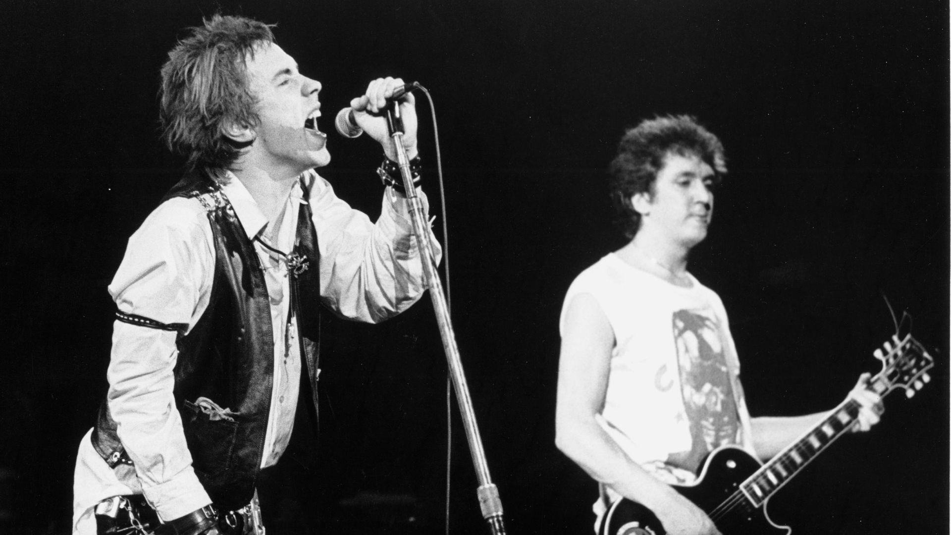 Johnny Rotten et Steve Jones des Sex Pistols