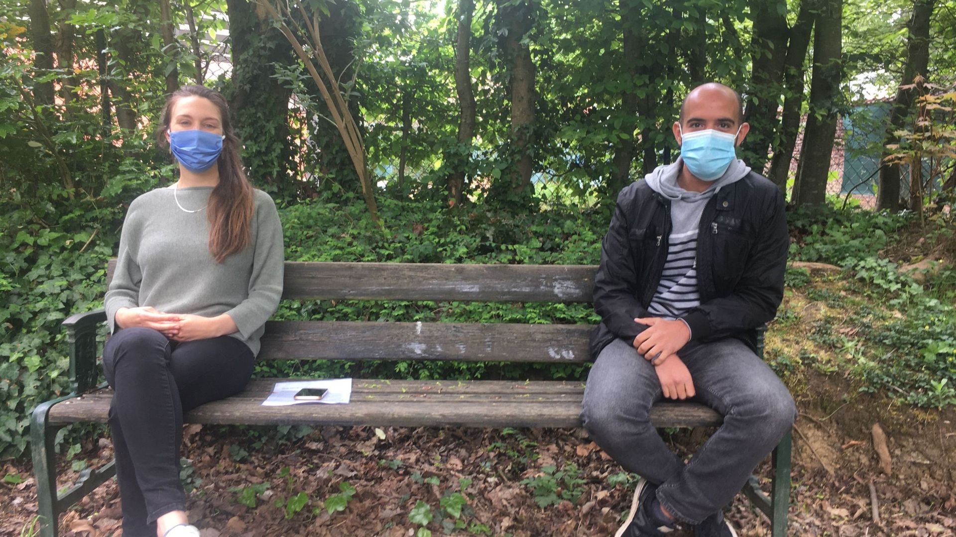 Aurélie Baudoux et Bilal Aljabrouni de la commune d'Anderlecht 