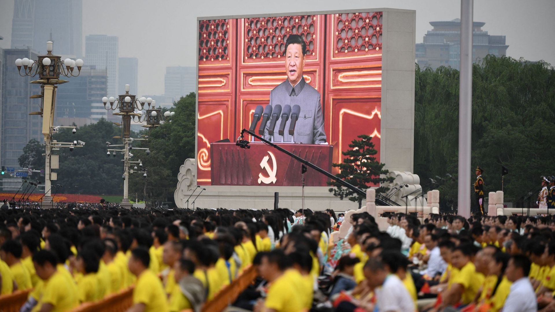 Discours du président chinois Xi Jinping pour le 100e anniversaire de la fondation du Parti communiste chinois (Pékin, 1/07/2021).