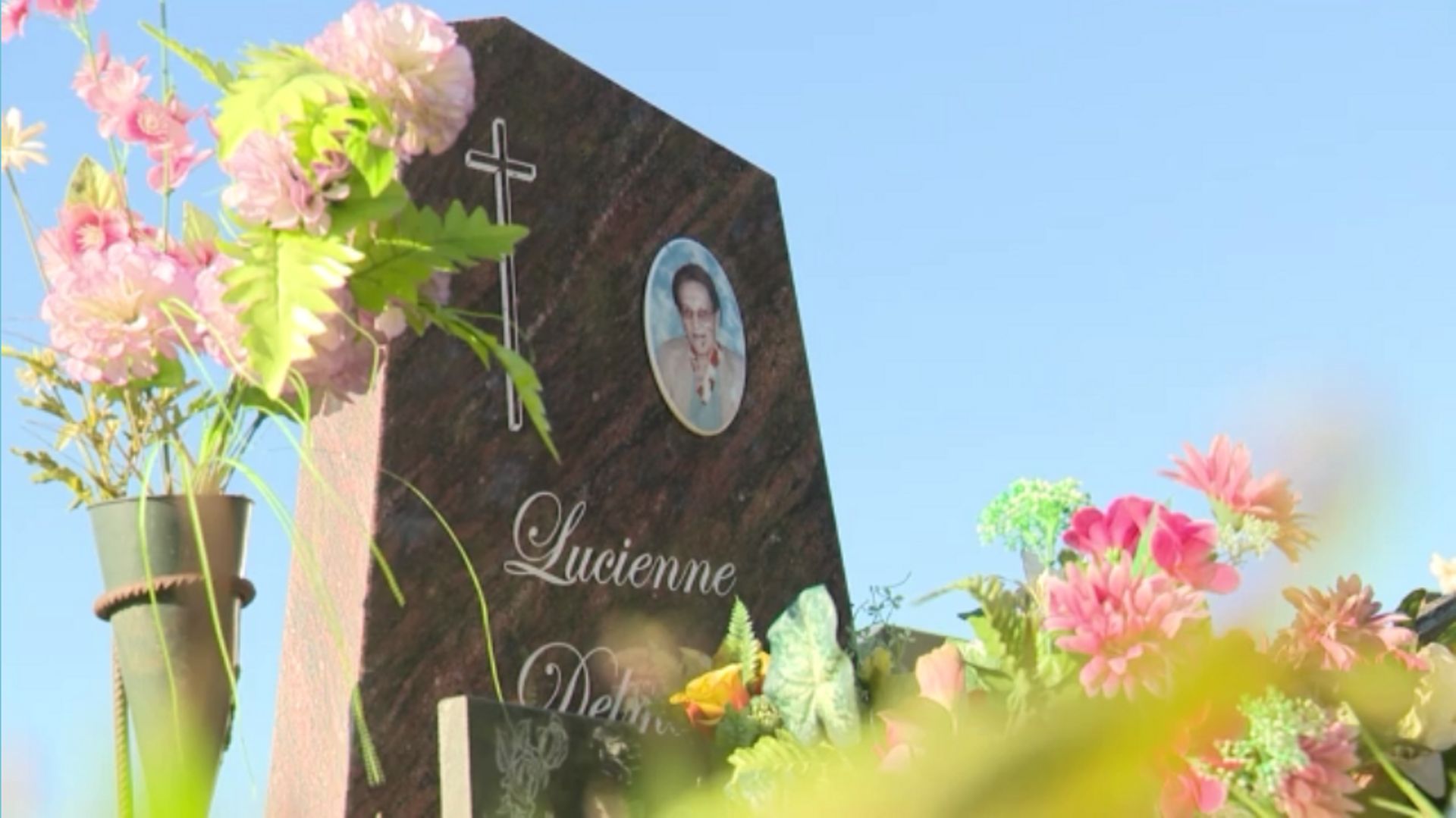 La tombe de Lucienne, décédée à 101 ans.