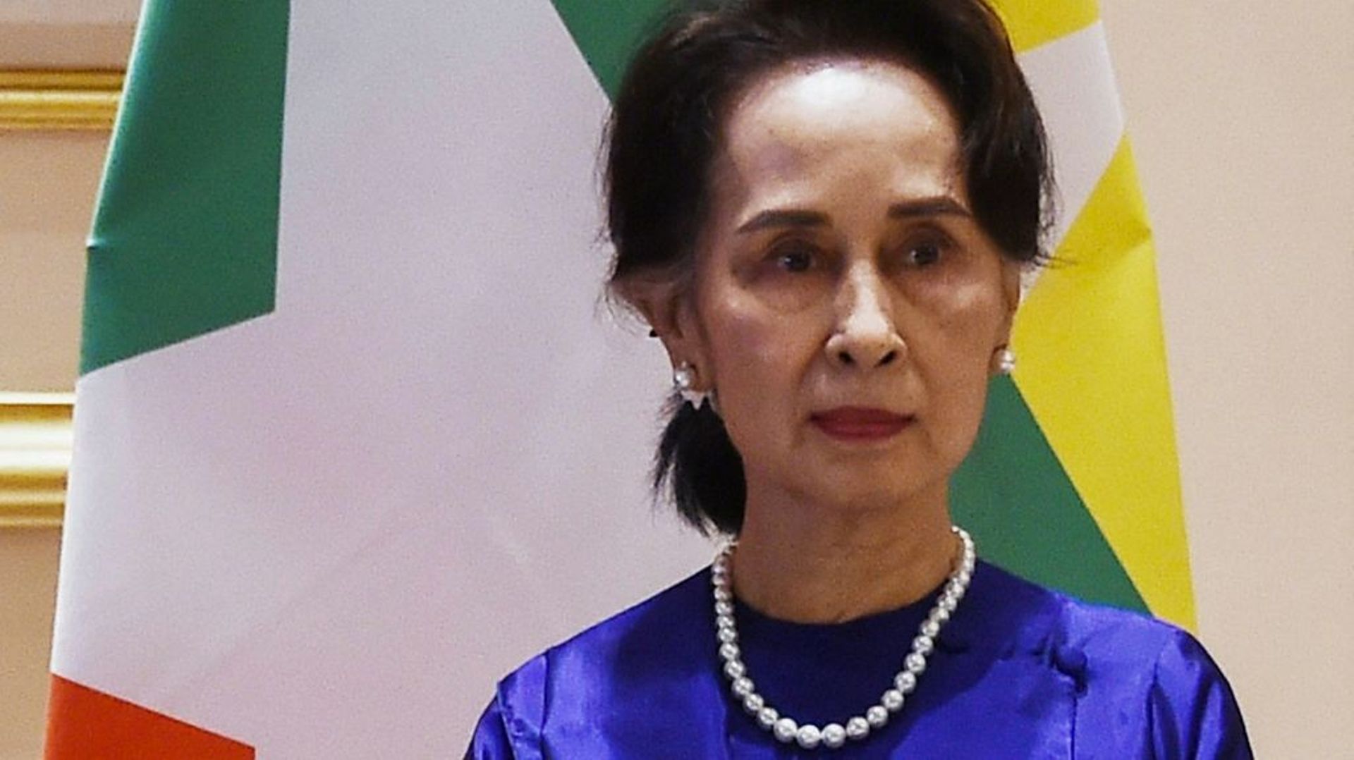 L'ex-cheffe du gouvernement civil en Birmanie Aung San Suu Kyi le 17 janvier 2020 à Naypyidaw  