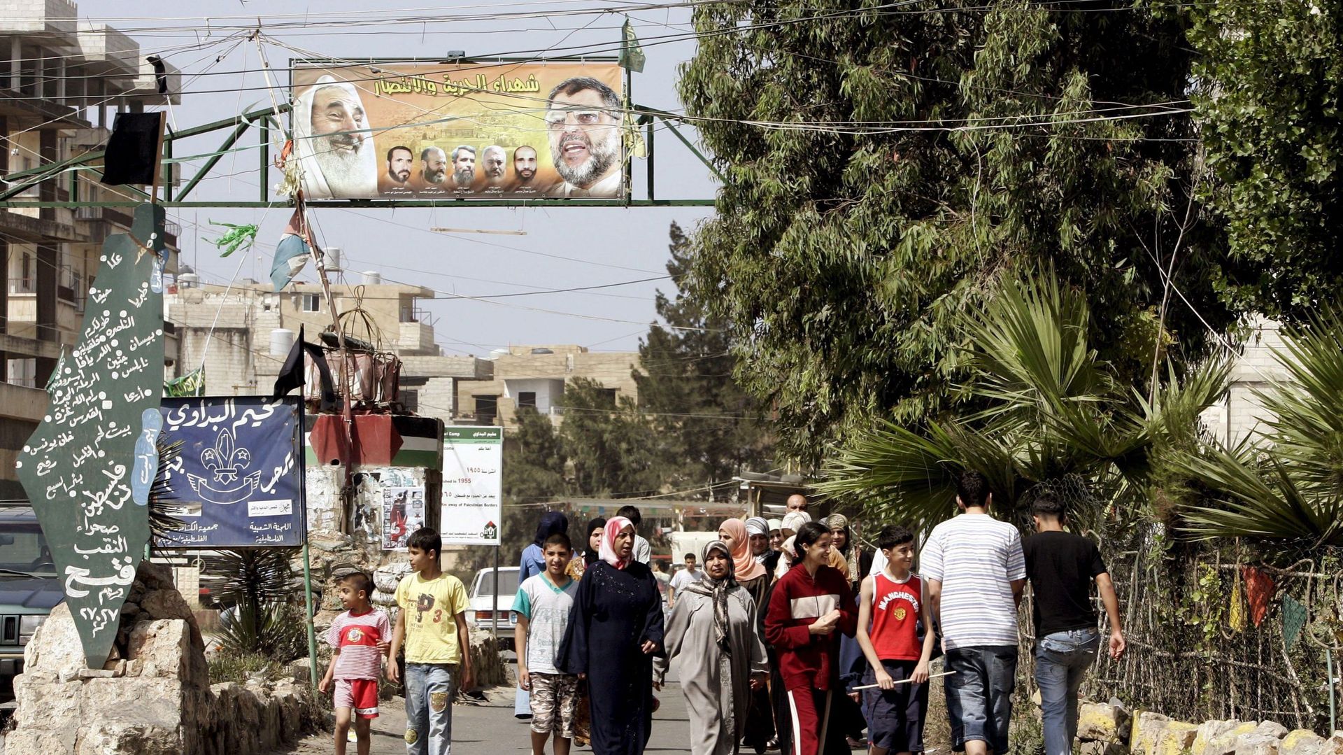 L'entrée du camp de Baddawi près de la ville de Tripoli, au Liban. 