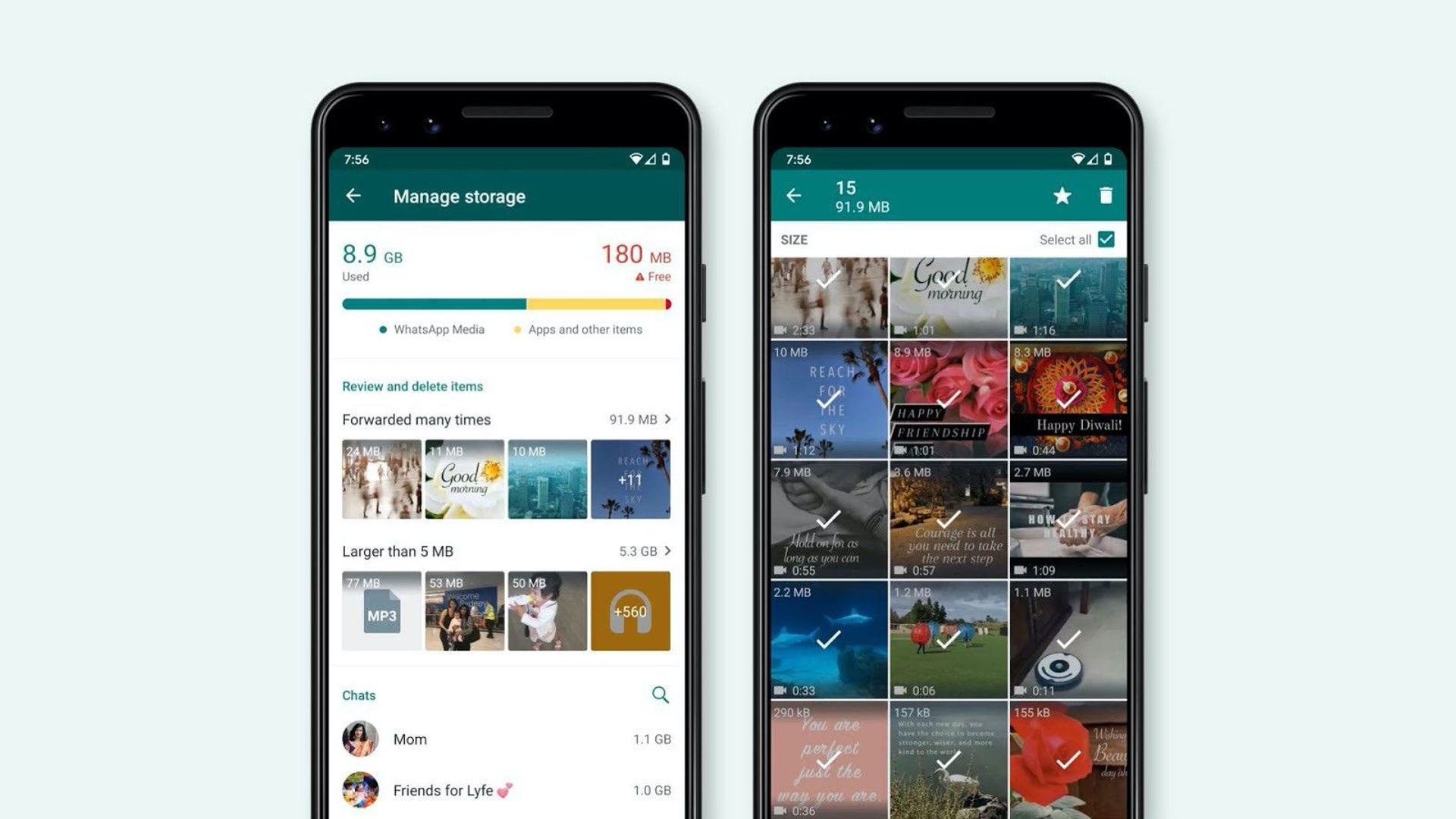 WhatsApp lance son nouvel outil de gestion du stockage