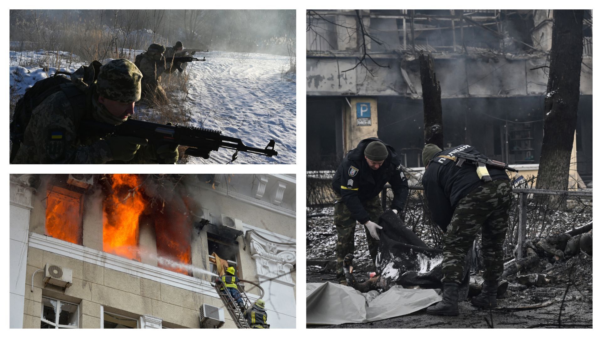 Images photographiées à Kiev et à Kharkiv 