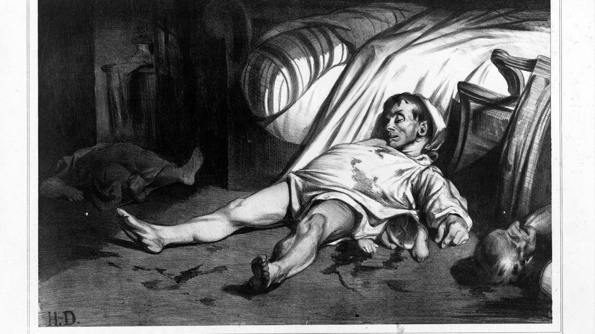 Massacre de la rue Transnonain, lithographie d’Honoré Daumier