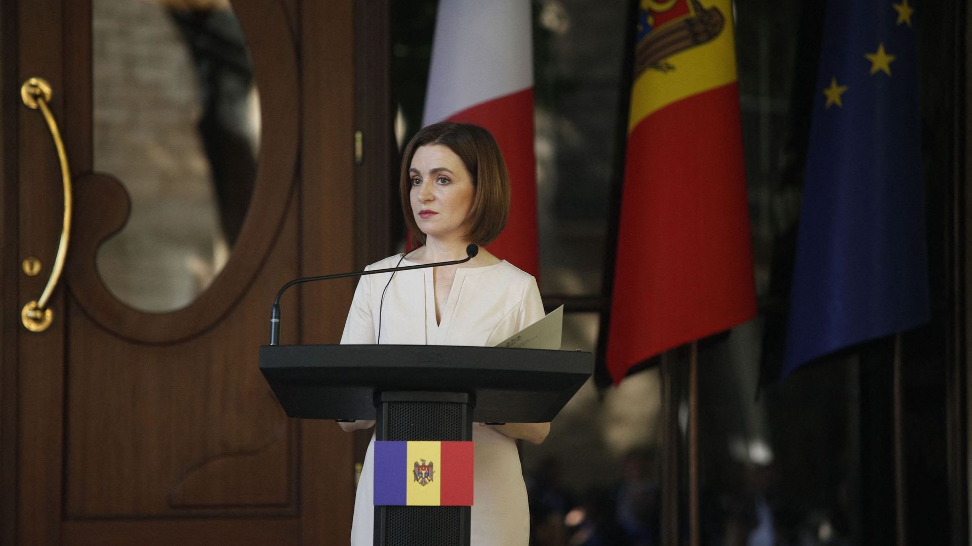 Maia Sandu, la présidente de la Moldavie.