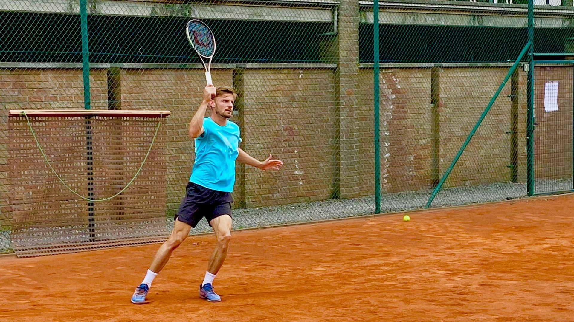 Dernier entraînement pour David Goffin au centre AFT de Huy avant de se rendre à Roland Garros.