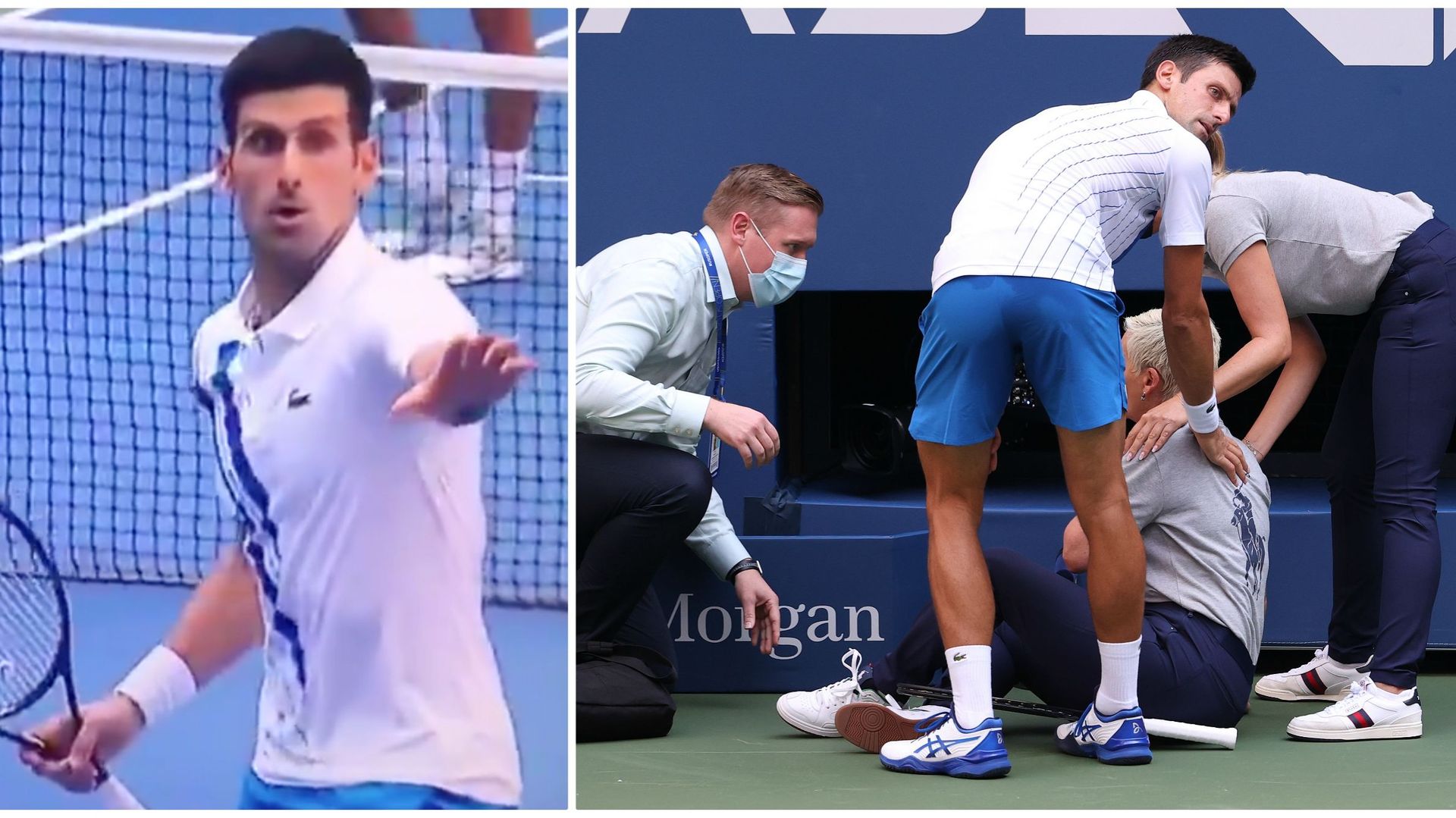 Novak Djokovic disqualifié de l'US Open pour avoir touché une juge de ligne avec une balle