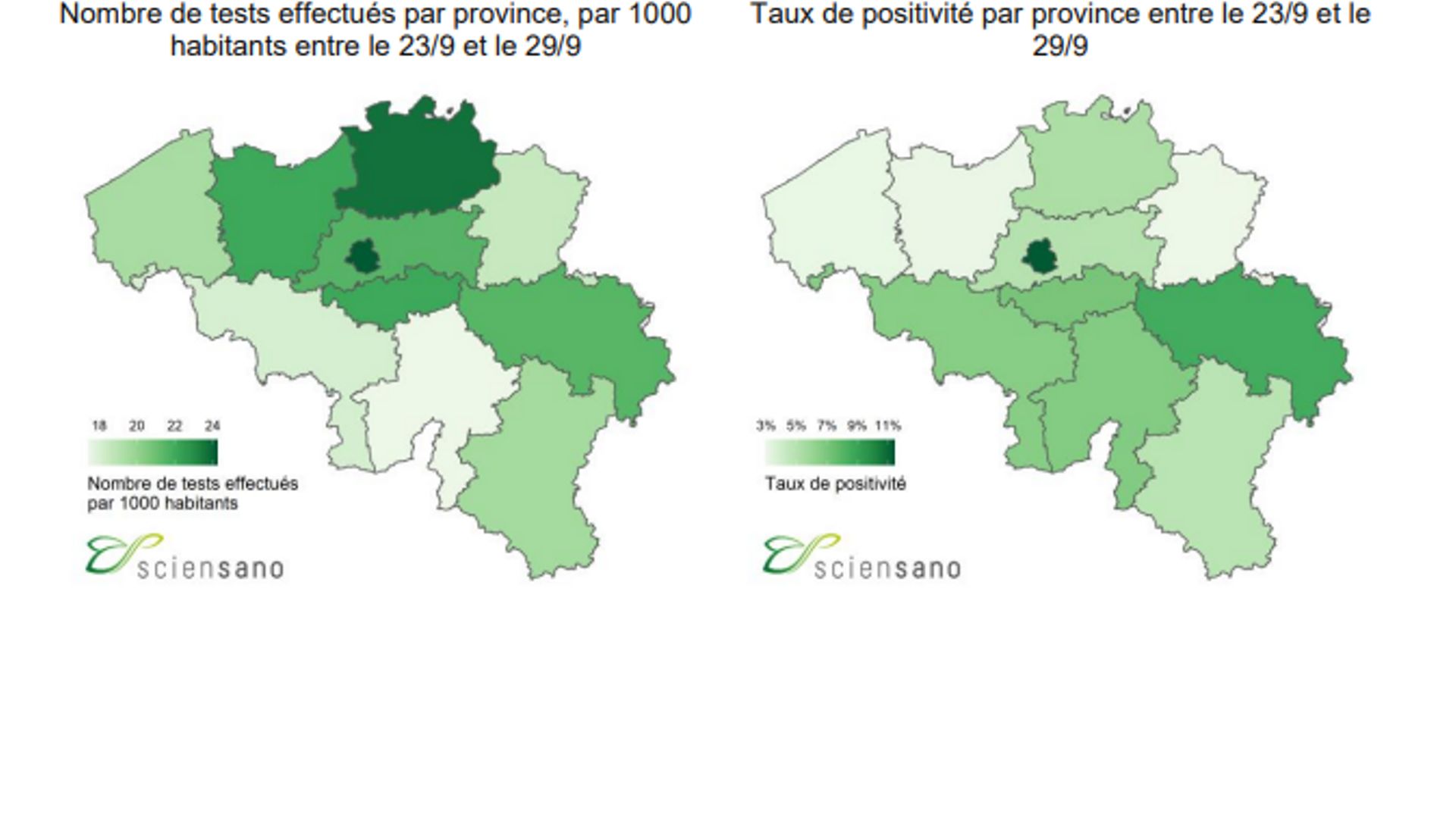 Coronavirus en Belgique: le taux de tests positifs en forte hausse, surtout à Bruxelles et dans les provinces wallonnes