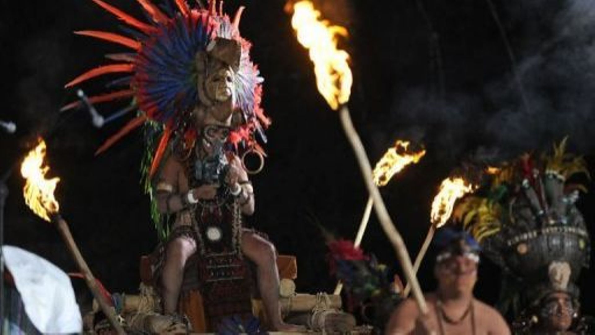 Célébration de la fin du cycle maya de 5200 ans, le 20 décembre 2012 sur le site archéologie Tikal à Peten au Guatemala