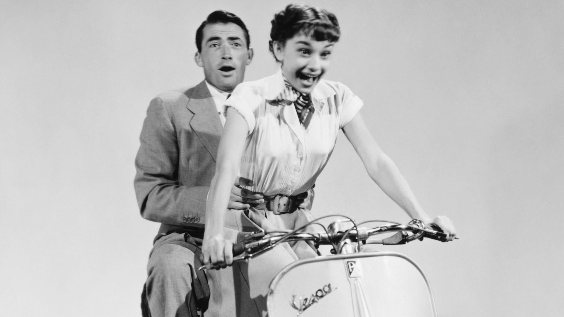 Gregory Peck et Audrey Hepburn dans le film "Vacances romaines"