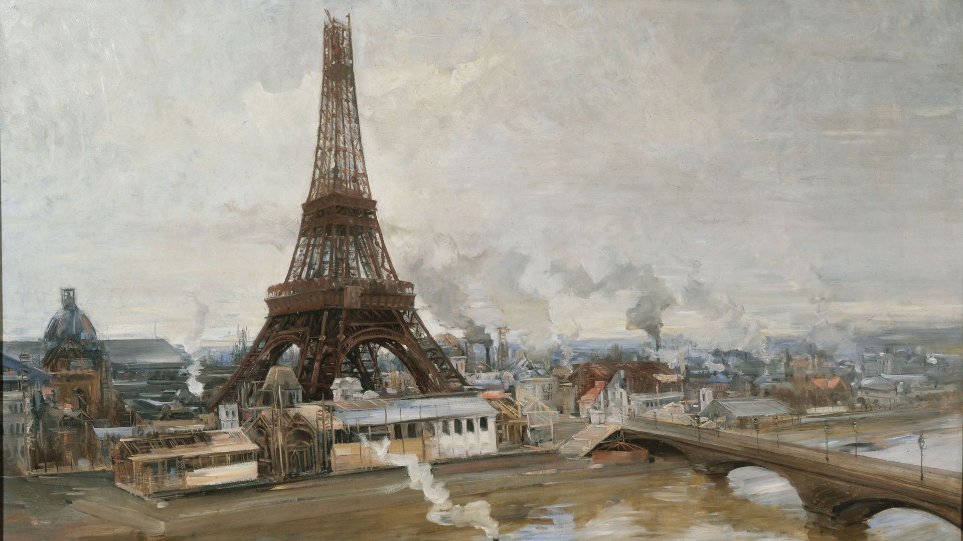 Fin de la construction, en 1889, par Paul-Louis Delance (musée Carnavalet, Paris)