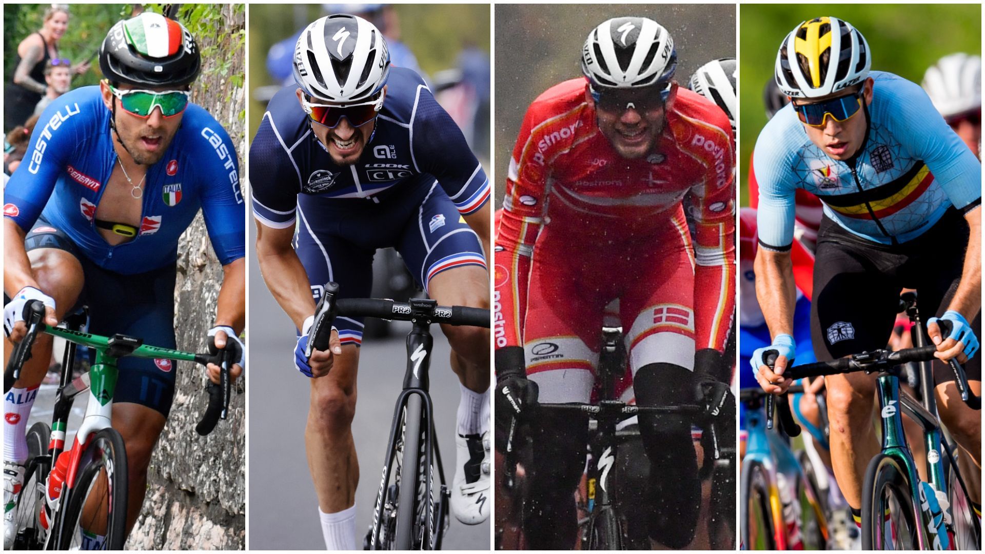 Sonny Colbrelli, Julian Alaphilippe, Kasper Asgreen et Wout van Aert font partie des favoris pour les Mondiaux 2021 de cyclisme à Louvain.