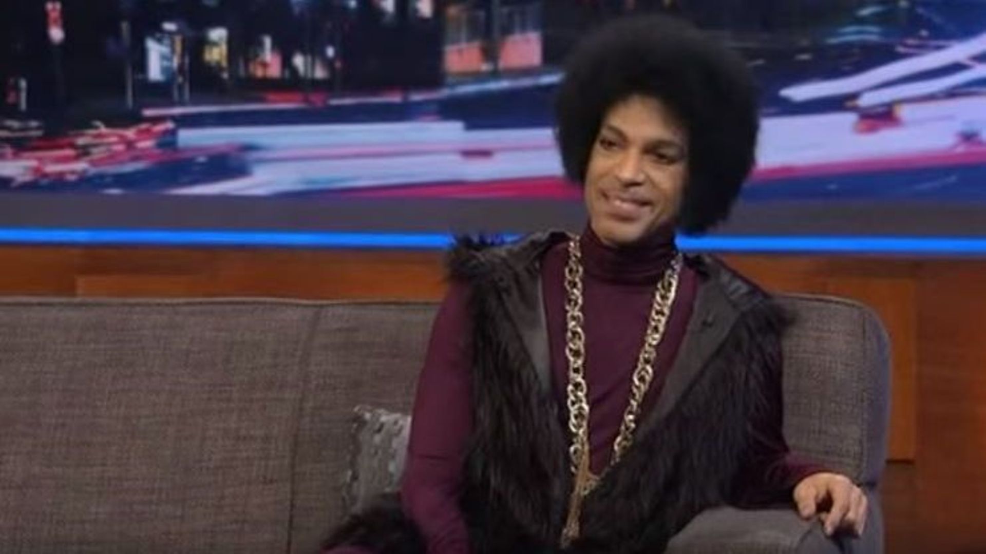 Prince dans l'émission Arsenio Hall en 2014
