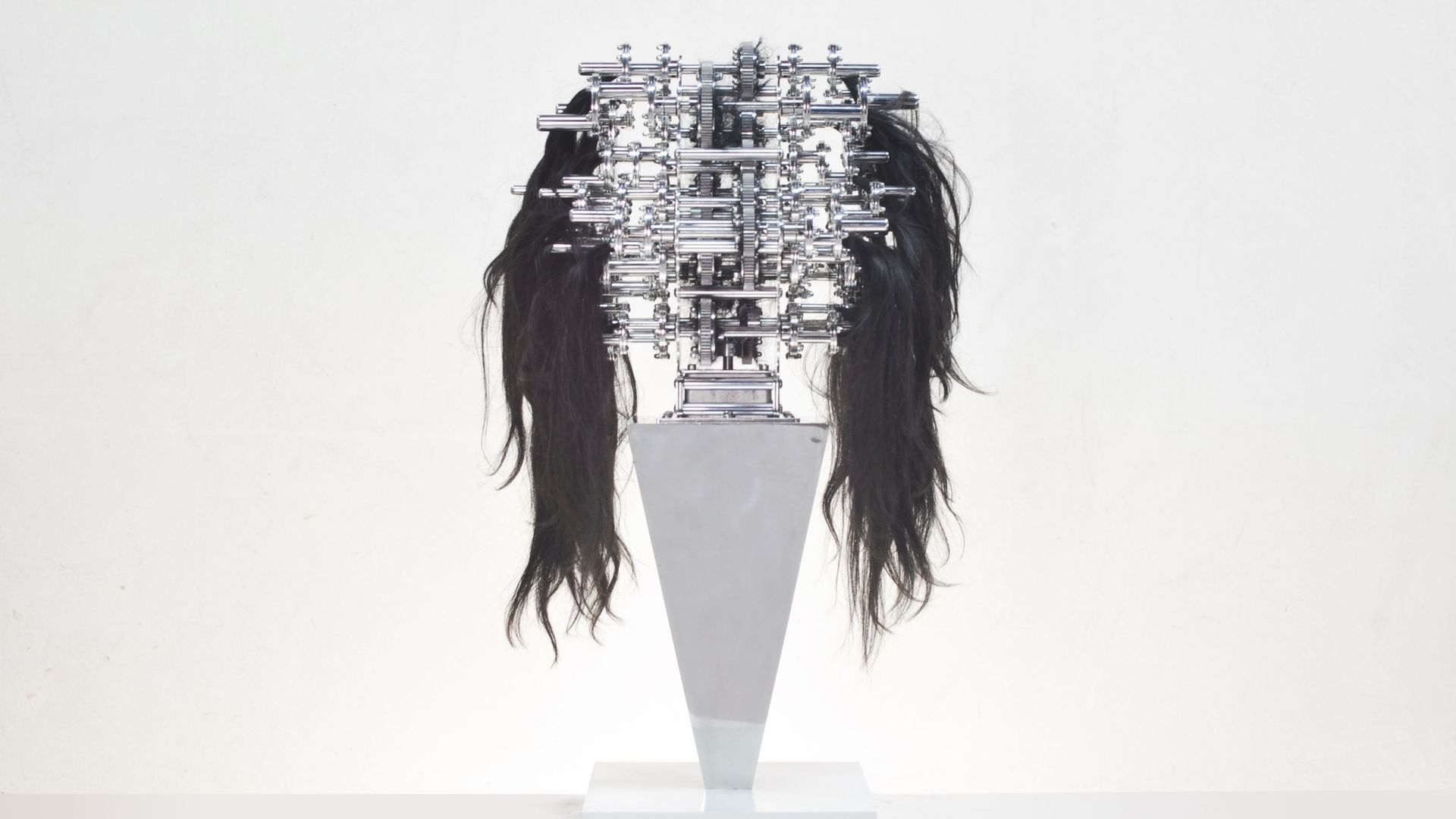 Machine with hair caught in it, Ujoo + limheeyoung - Hyper Organisms iMAL 2021