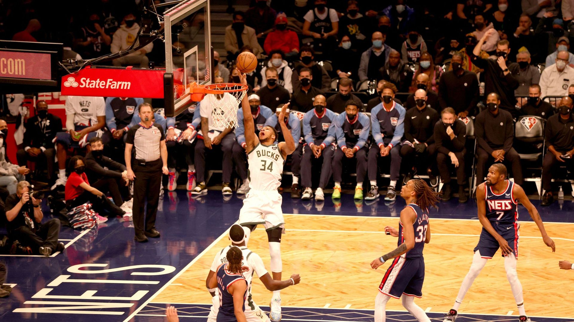 Giannis Antetokounmpo a marqué pas moins de 31 points vendredi soir en NBA pour les Milwaukee Bucks face à Brooklyn (121-109).