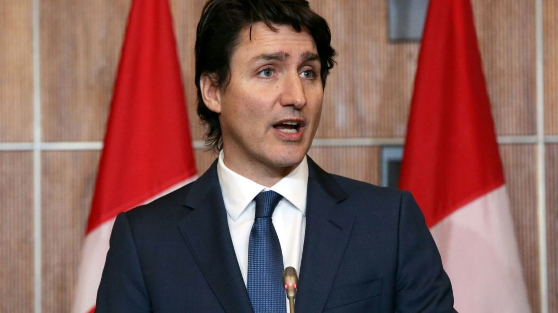 Le Premier ministre canadien Justin Trudeau, le 21 février 2022 à Ottawa