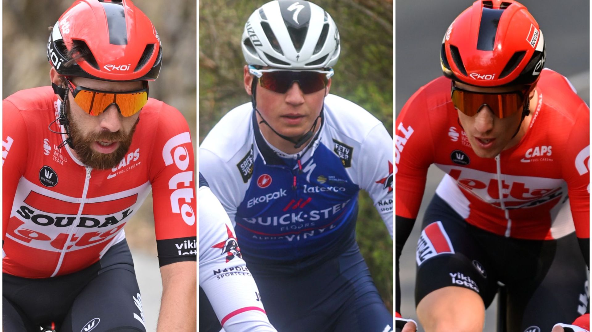 Cyclisme : Thomas De Gendt (à gauche), Mauri Vansevenant (au centre) et Sylvain Moniquet (à droite) font partie des 13 coureurs belges qui prennent le départ du Giro 2022.