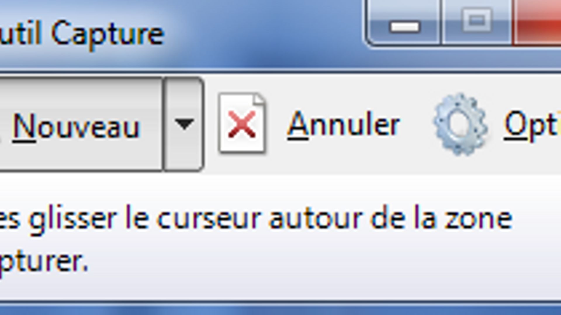 Une capture d'écran de l'outil "Capture d'écran" disponible sur Windows.