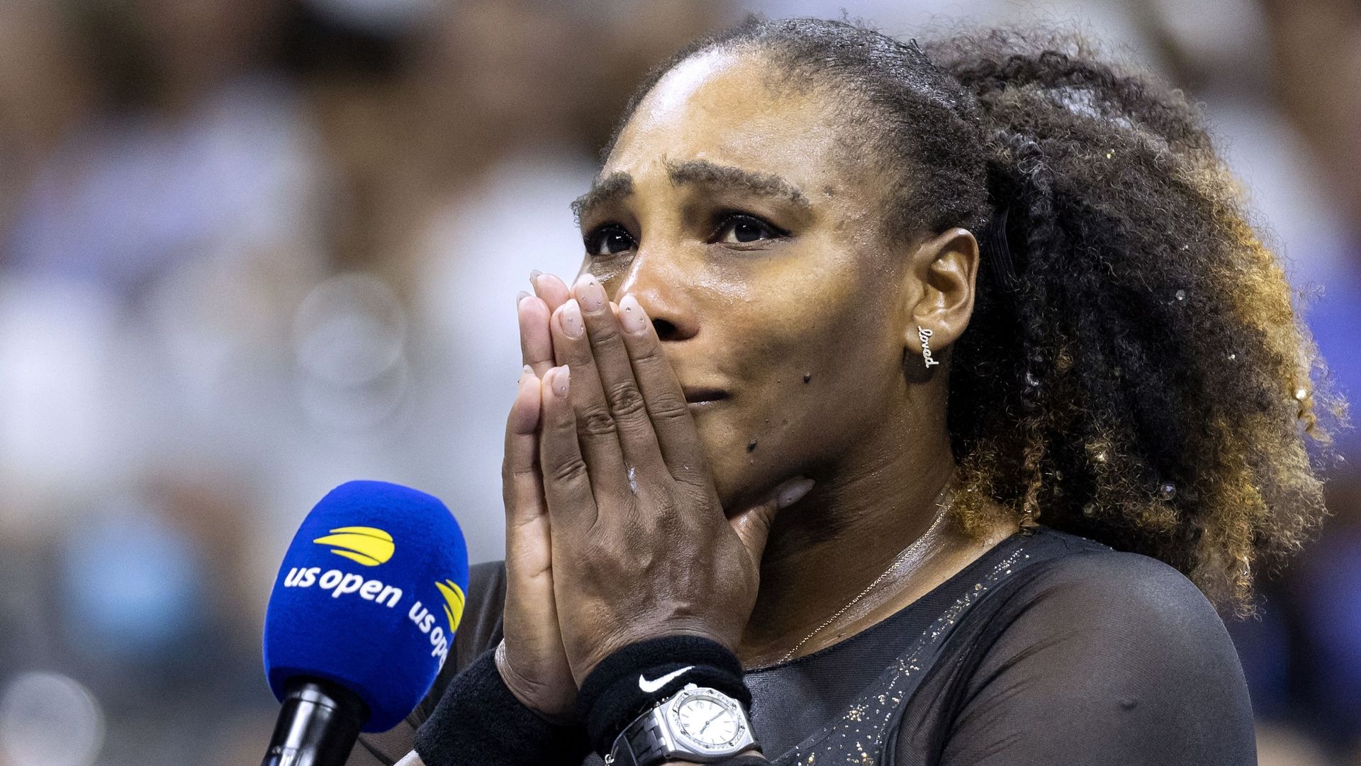 Serena Williams, en pleurs, après son dernier match