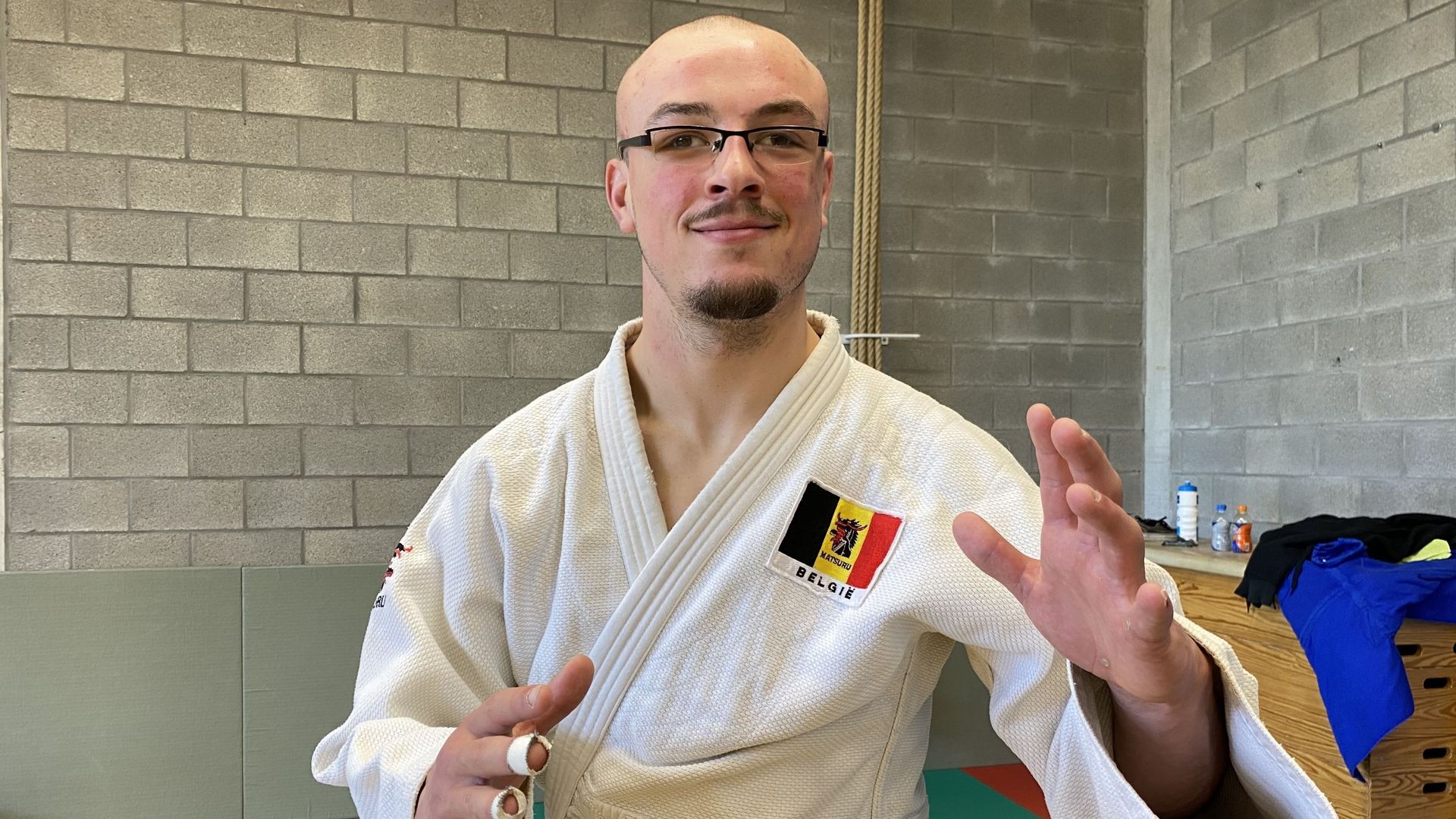le judoka Renaud Malache lors des championnats de Belgique de judo à Herstal en 2021