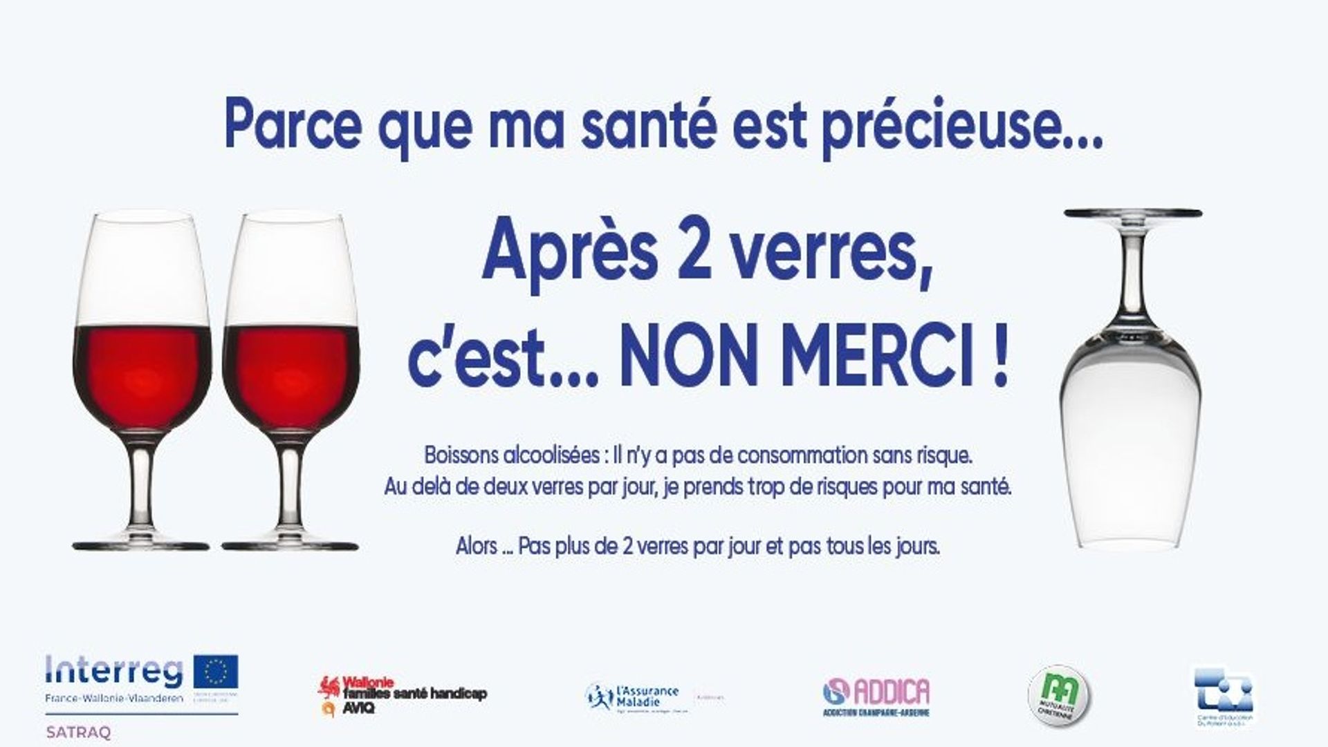 Une campagne franco-belge de sensiblisation aux conséquences d'une consommation d'alcool même modérée