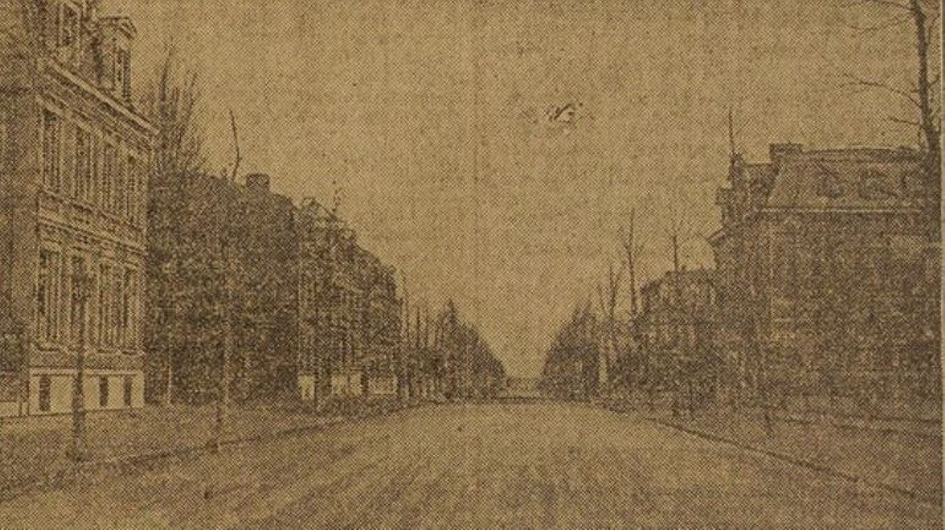 L'arrivée de Paris-Roubaix en 1923, l'avenue des Villas