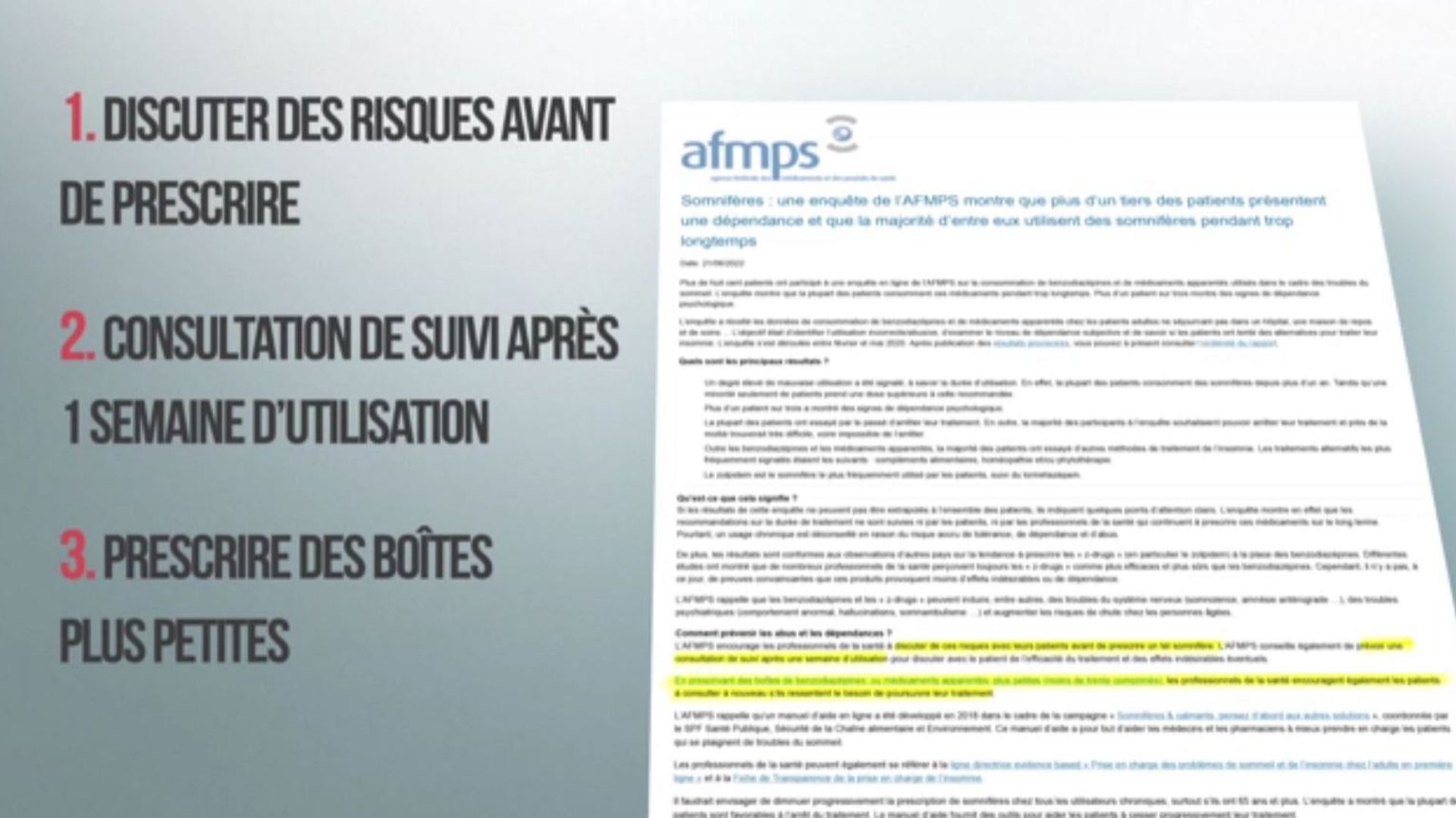 Pourtant les recommandations de l’Agence fédérale des médicaments sont claires.