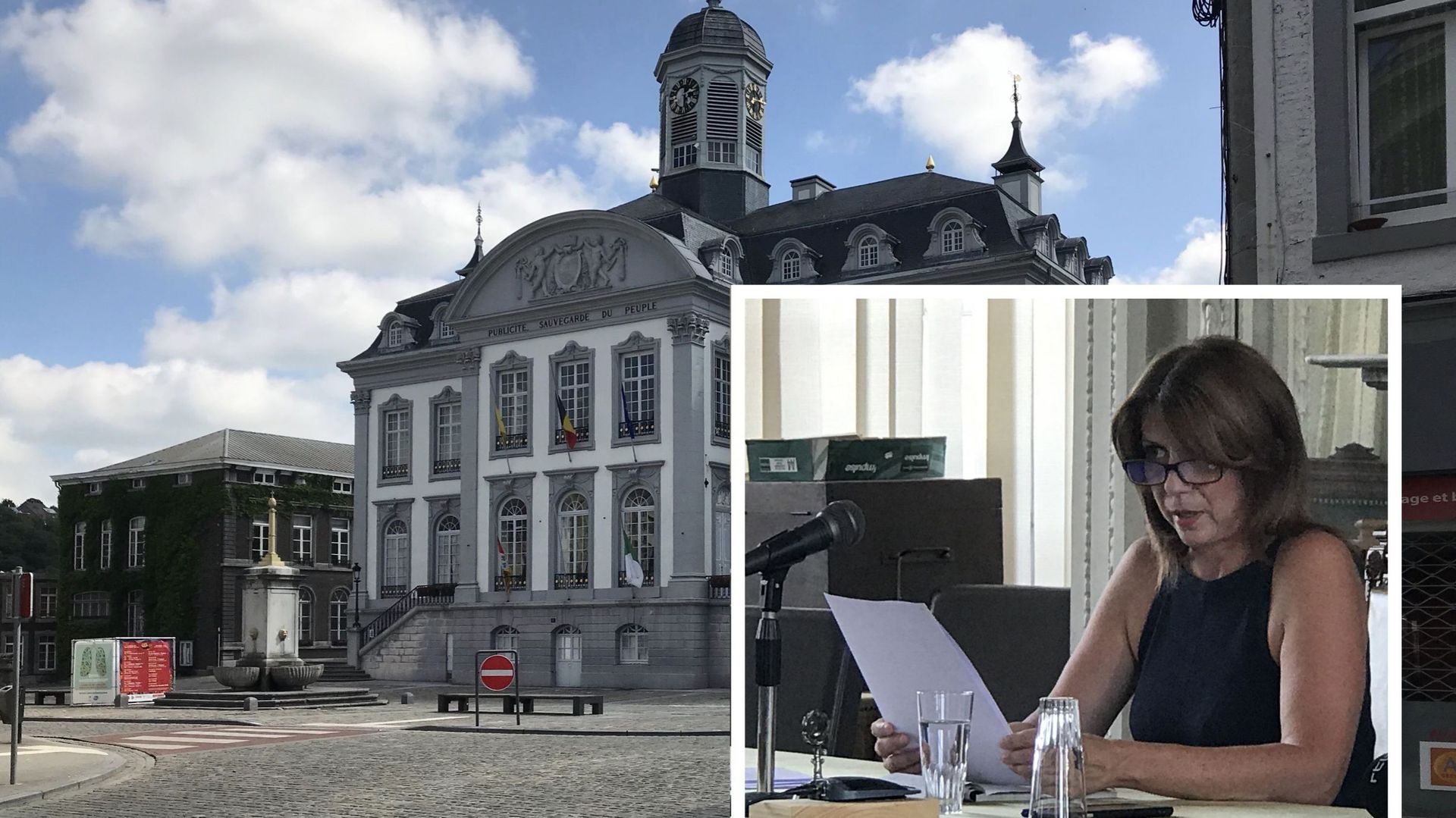 Muriel Targnion à l'hôtel de ville de Verviers