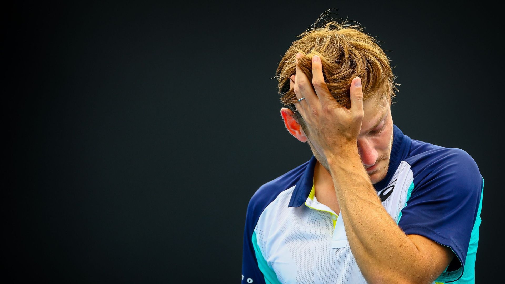 David Goffin après sa défaite face à Daniel Evans à l'Open d'Australie.