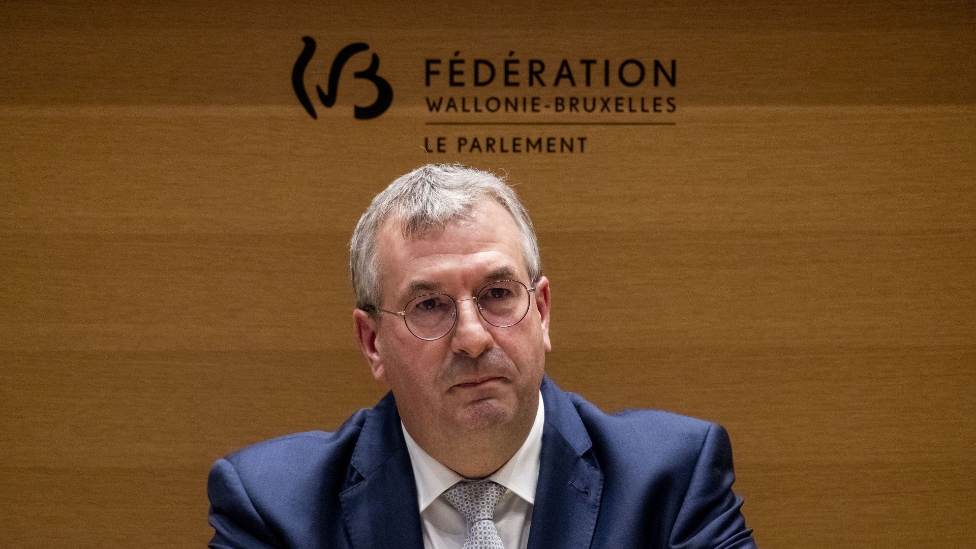 Pierre-Yves Jeholet, ministre-président de la Fédération Wallonie-Bruxelles (MR), le 14 novembre 2020