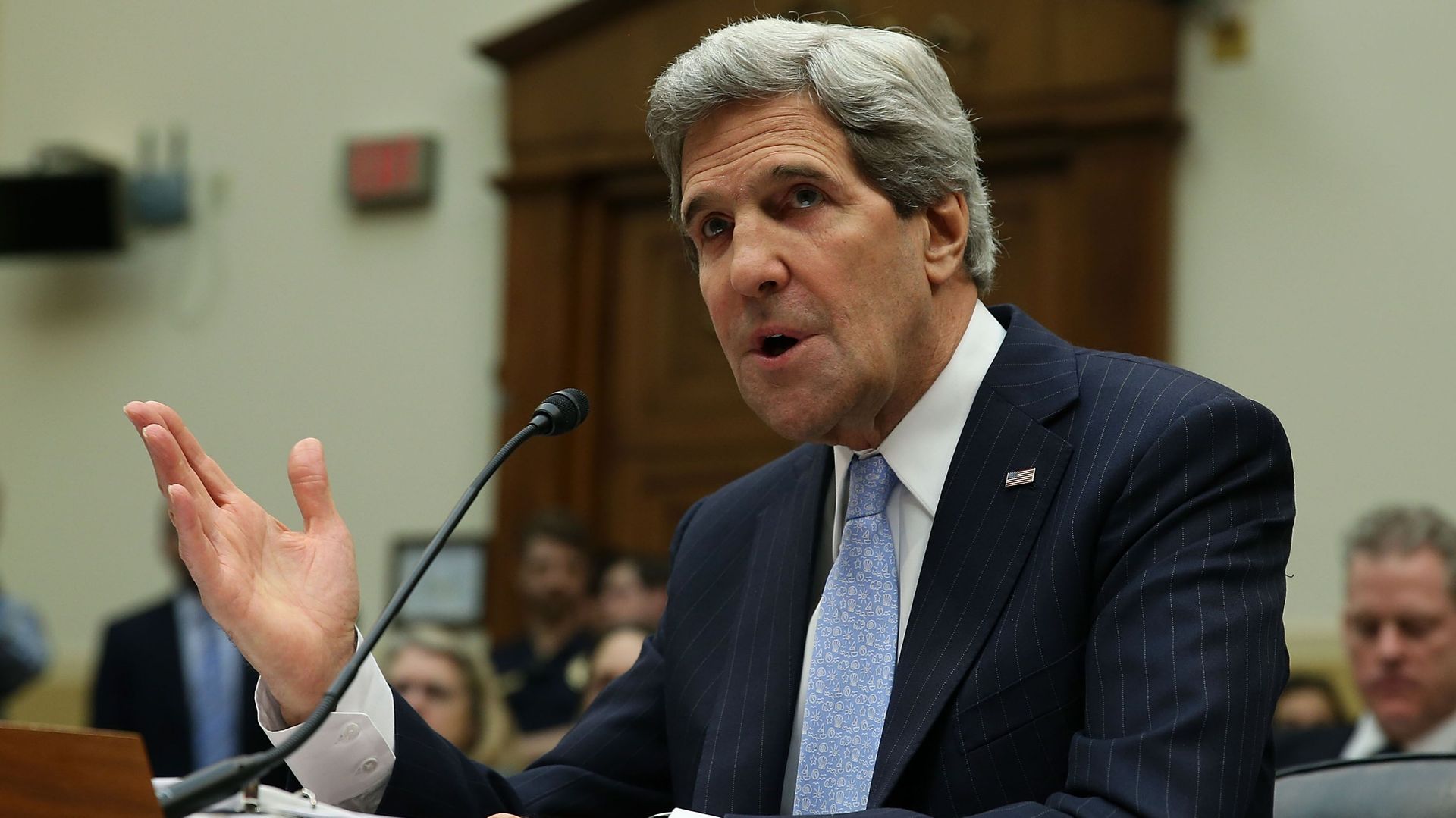 Le secrétaire d'Etat américain John Kerry s'est entretenu avec Didier Reynders au sujet des jeunes endoctrinés