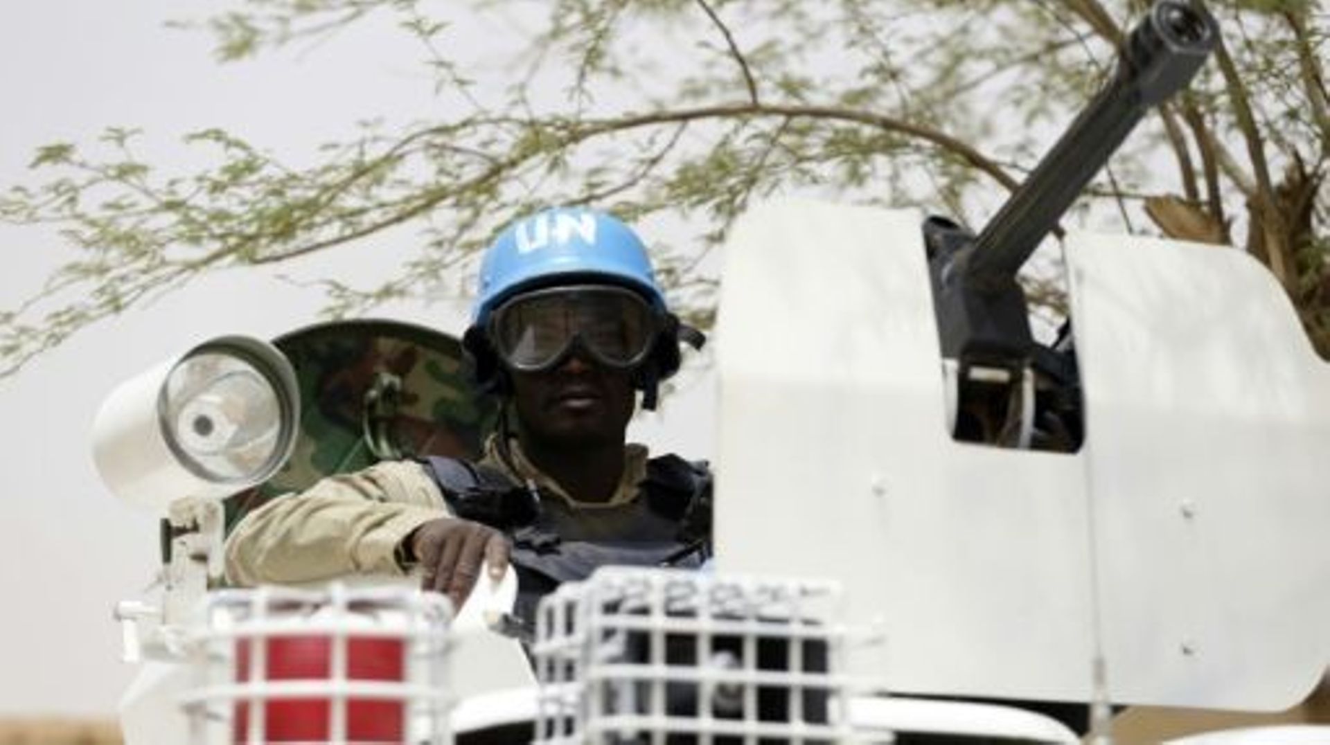 Patrouille de soldats de l'ONU à Kidal, le 27 juillet 2013