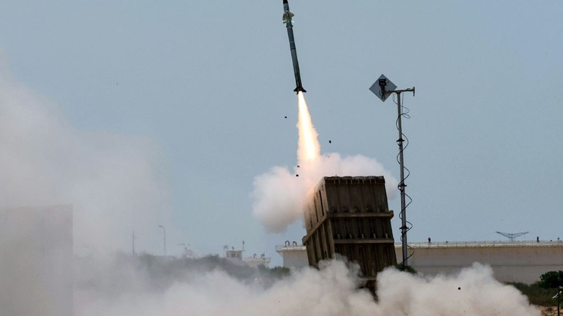 Système israélien de défense antimissiles "Dôme de fer" à Askhelon dans le sud du pays, le 7 août 2022 