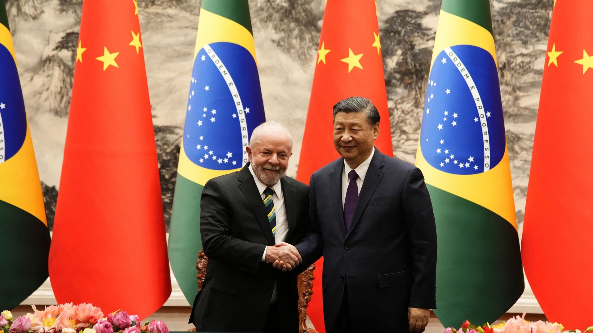 Les présidents chinois et brésilien