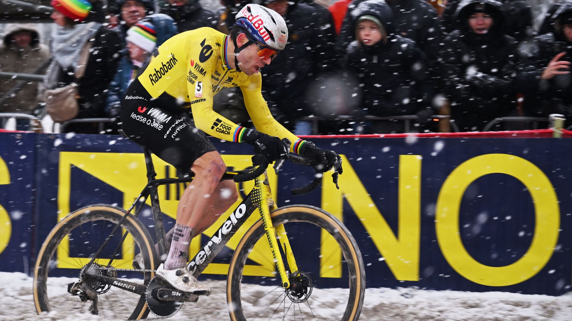 Inquiétude pour van Aert après sa chute à Mol : "Wout va bien mentalement, mais sa cheville est très enflée"
