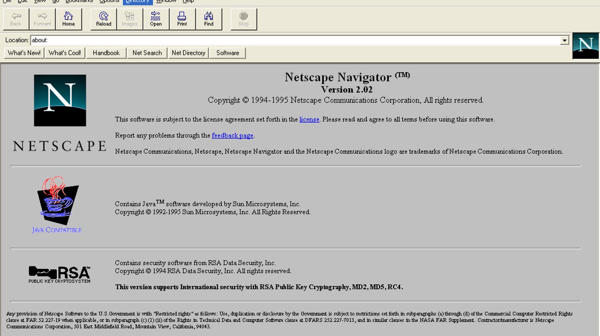 Voilà à quoi ressemblait Netscape Navigator