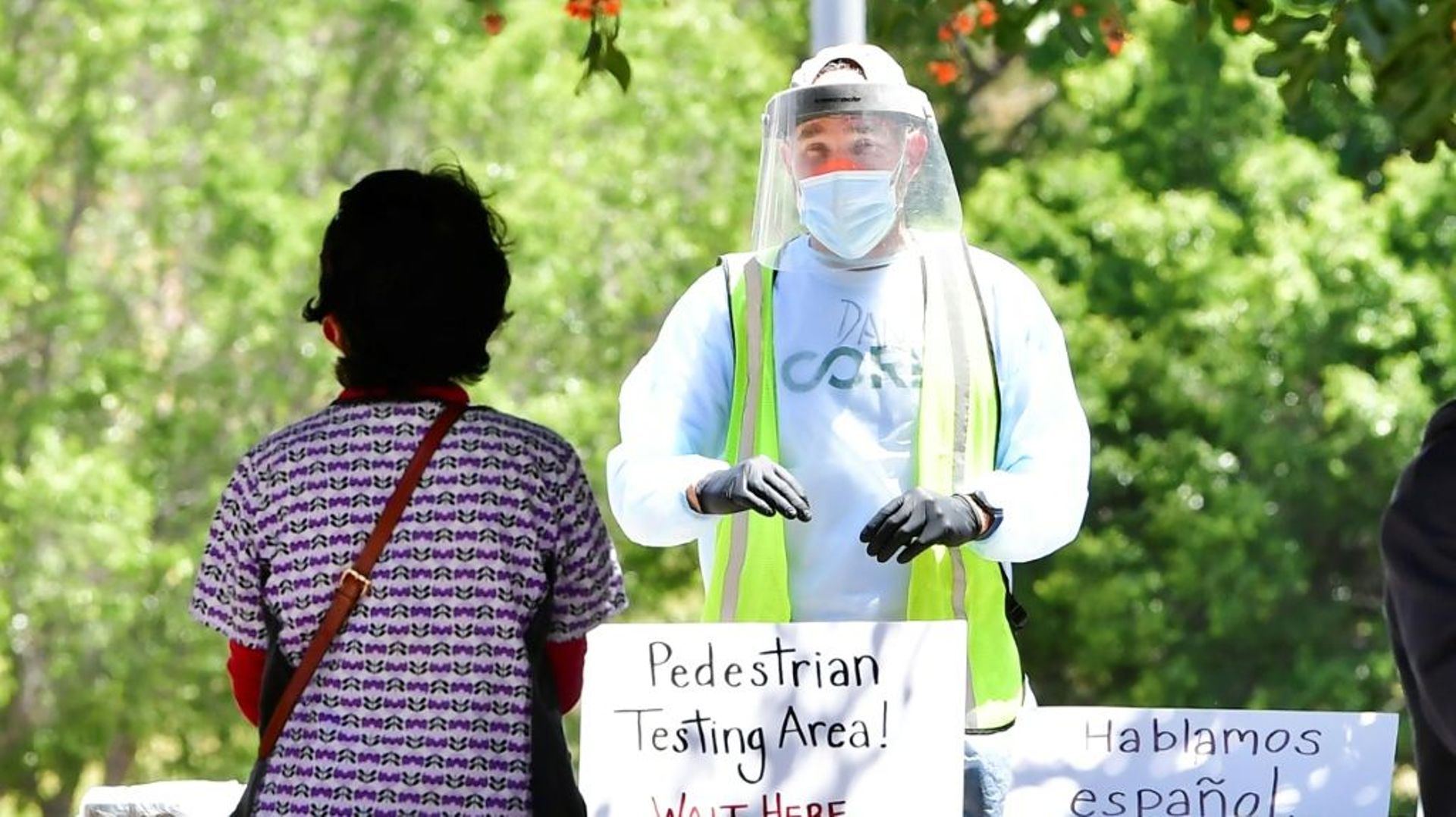 Un site de dépistage du nouveau coronavirus à Los Angeles le 30 juin 2020