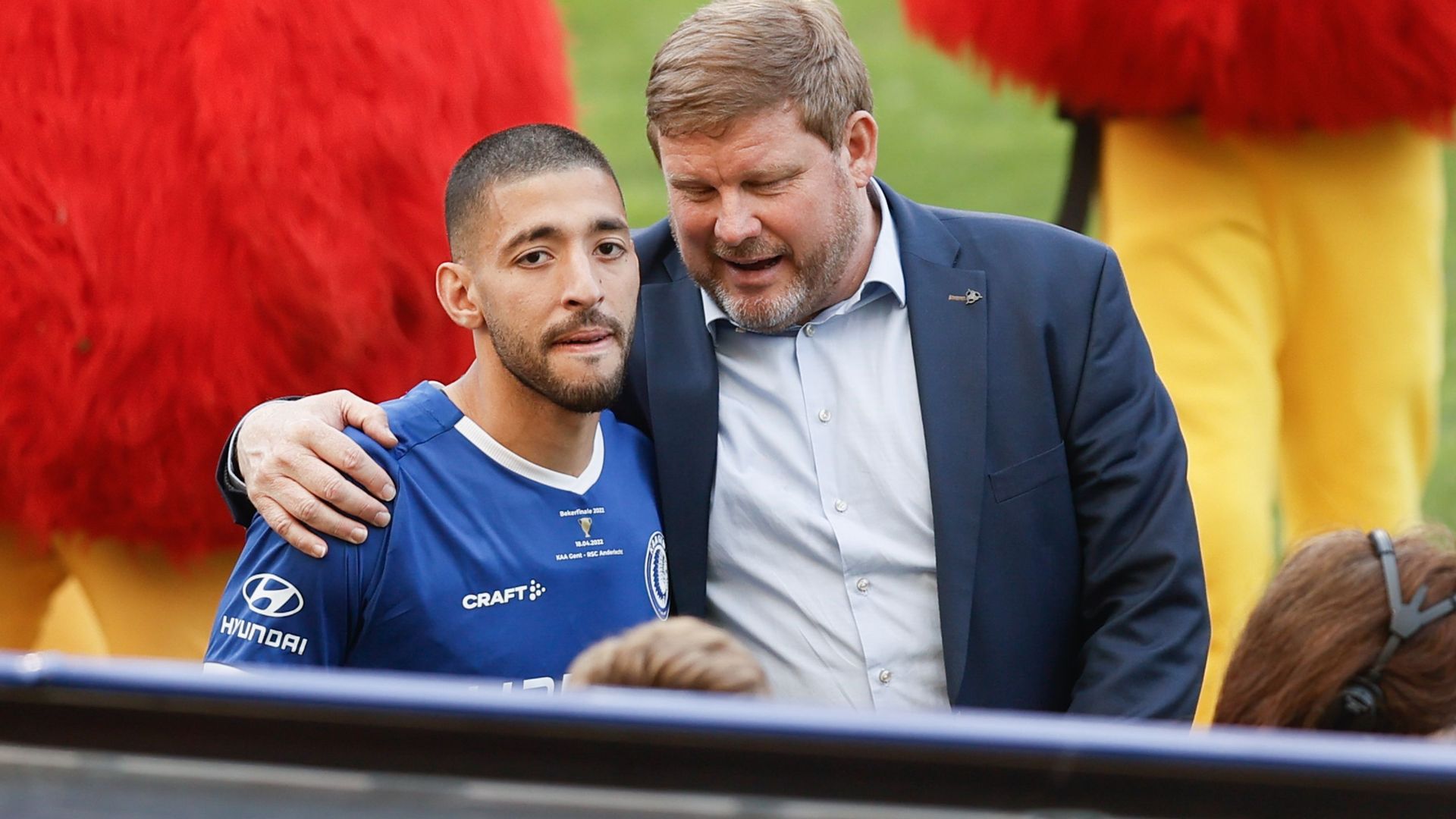 Coupe de Belgique, La Gantoise - Anderlecht : Hein Vanhaezebrouck, à droite