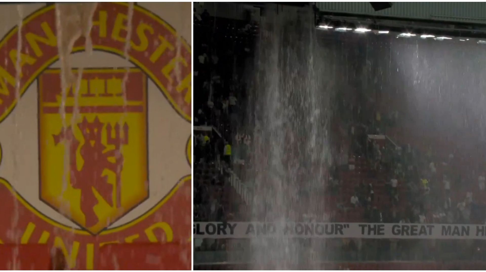 Images incroyables : le stade de Manchester United prend l’eau et se ...