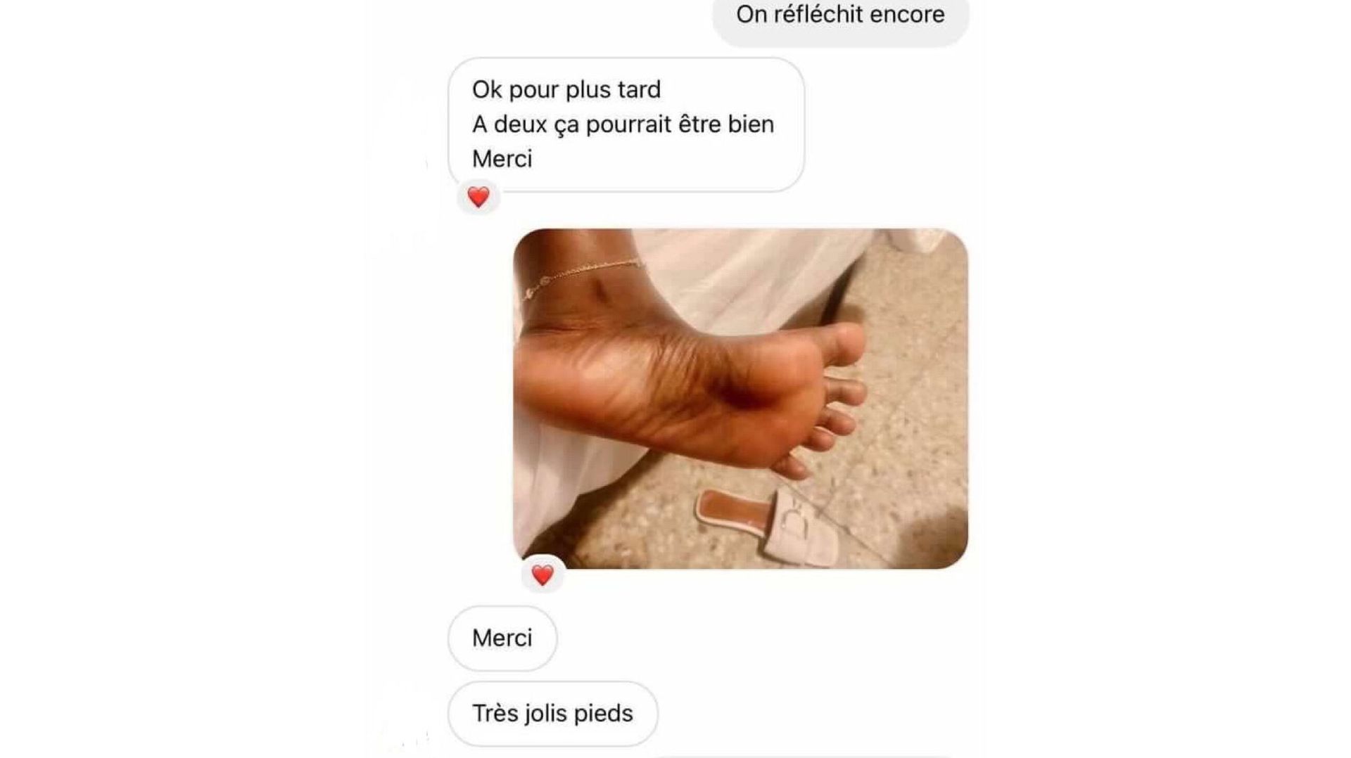 Discussion Instagram entre Joséphine (nom d'emprunt) et un acheteur 