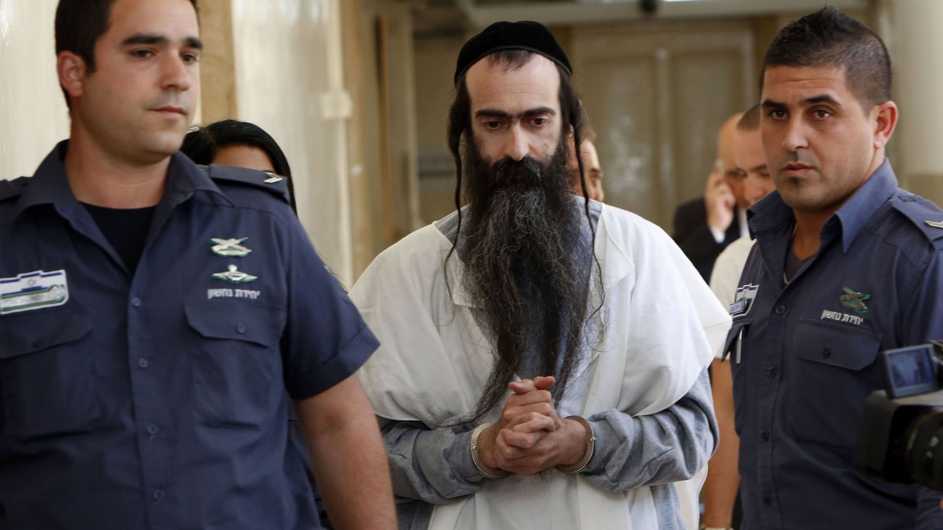 L'ultra-orthodox Yishai Shlissel au centre, suspecté d'avoir poignardé six personnes à la gay pride israélienne