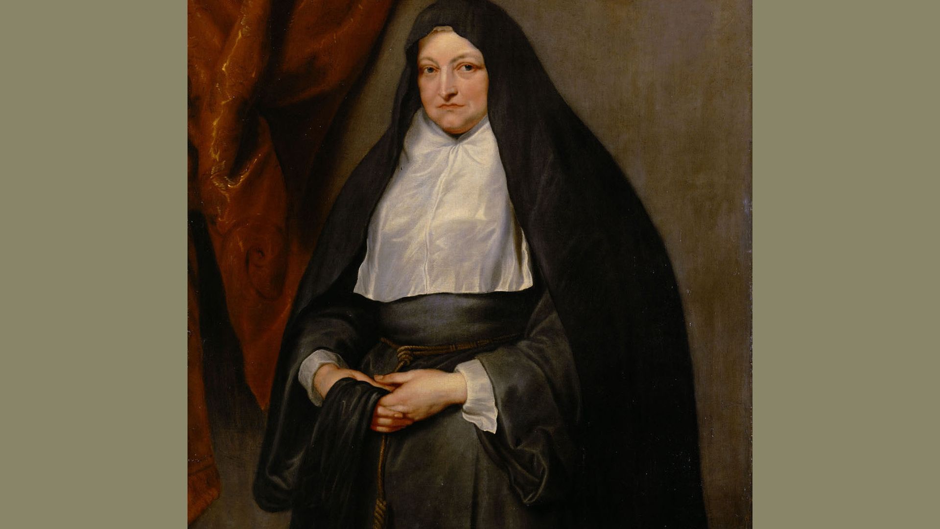 "L’infante Isabelle Claire Eugénie d’Autriche en religieuse" attribué à Van Dyck
