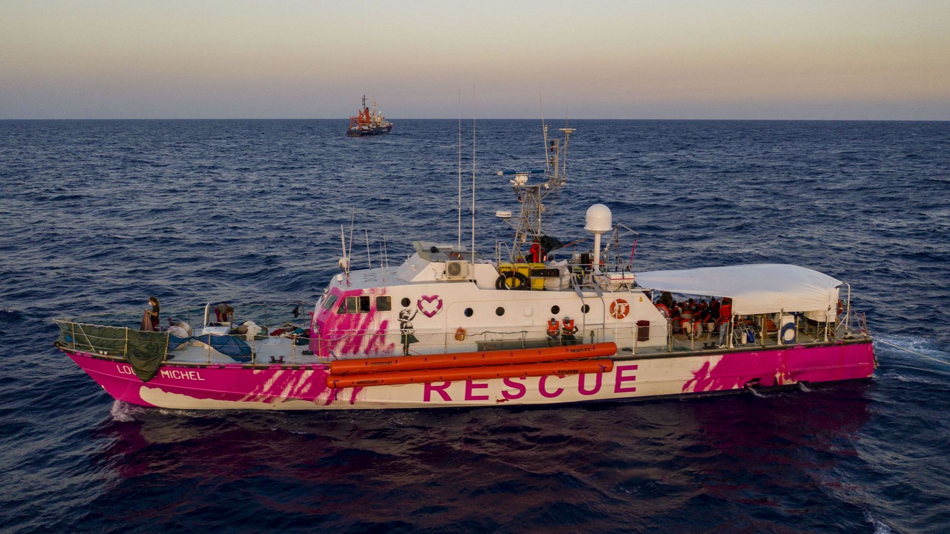 Le navire humanitaire Louise Michel en 2020