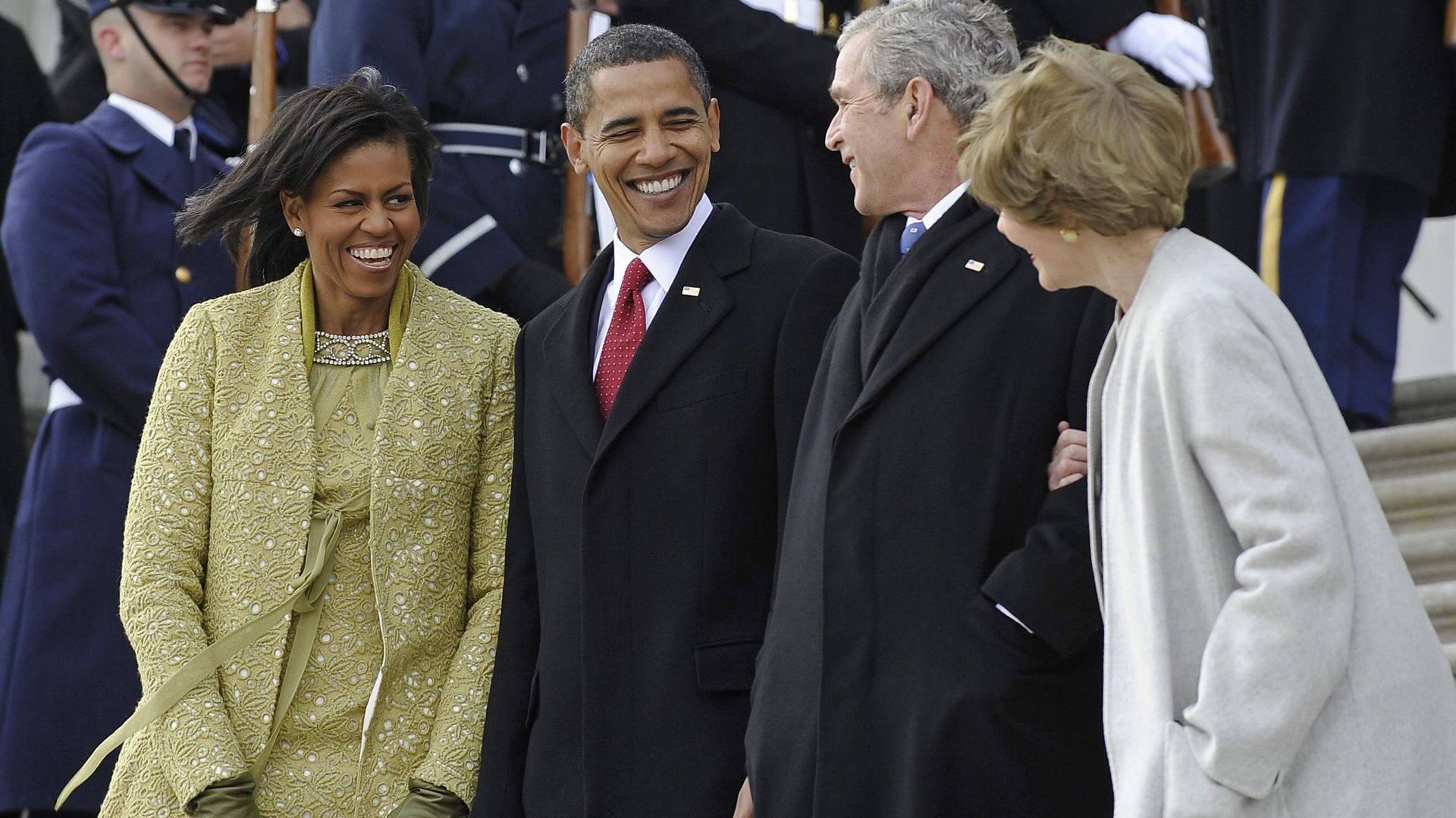 Les couples présidentiels Bush-Obama 